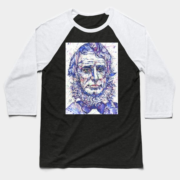 HENRY DAVID THOREAU watercolor and ink portrait Baseball T-Shirt by lautir